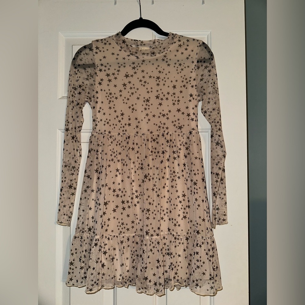 Altar'd State Starry Cream Long sleeve  Dress
